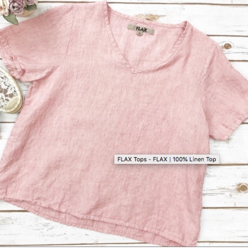 Flax | blush linen top
